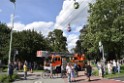 Koelner Seilbahn Gondel blieb haengen Koeln Linksrheinisch P033